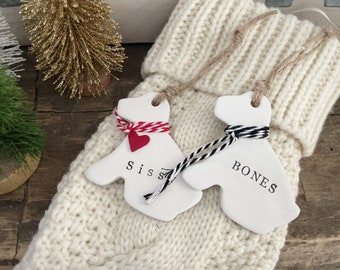 Custom Pet Ornament | Puppy Dog Clay Momorial Tag | Christmas Stocking Decor | Personalized Family | Keepsake Xmas Gift | Momento Gift 2026