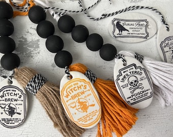 Halloween Door Signs | Witches Brew Tonics | Hotel Boho Decor | Modern Holiday Door Hanger | I love Halloween | Door Knob Do Not Disturb
