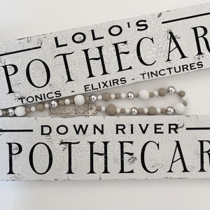 Custom Apothecary Wood Sign | Farmhouse Decor | Rustic Modern Vintage Decor | Business Signs | Personalized  Wall Decor | French Pharmacy