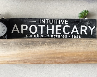 2026 Custom Apothecary Wood Sign | Small Business | Rustic Modern Vintage Decor | Personalized  Wall Decor |French Pharmacy