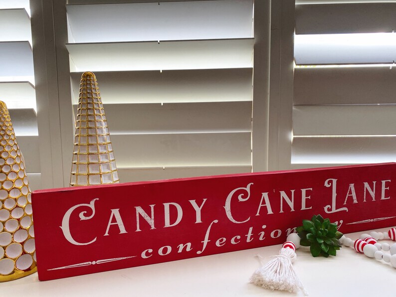 Candy Cane Lane Confectionery Christmas Farmhouse Decor Etsy