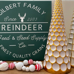 Reindeer Feed and Seed Co. | Personalized Holiday Decor | Personalized Christmas Sign | Custom Christmas Decor | Rustic Christmas Farmhouse
