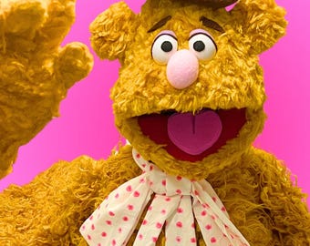 Fozzie Bear Inspired Puppet | Professional Muppet Style Collector Replica with Hat