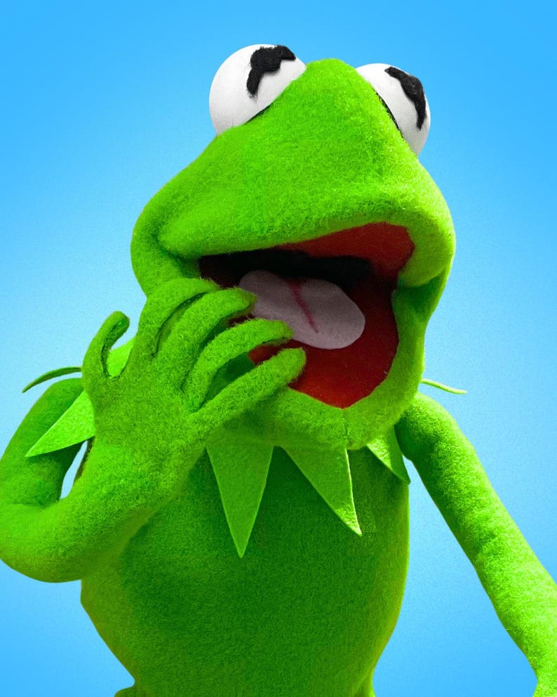 Kermit Rods Professional Kermit the Frog Inspired Puppet | Handmade Muppet Style ...