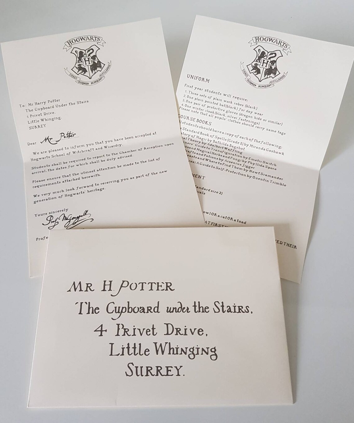 Make A Hogwarts Acceptance Letter