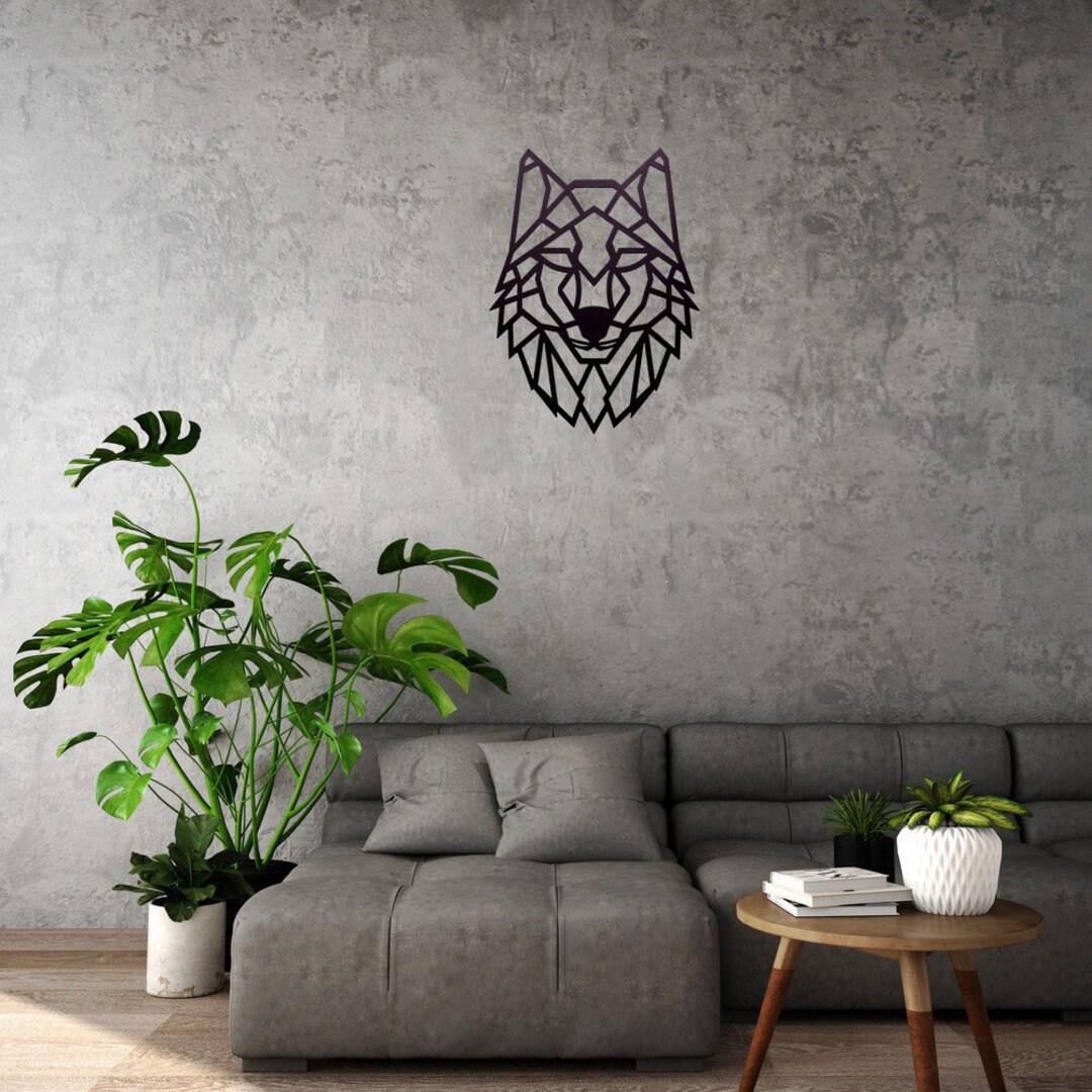 Wolf Wolf Metal Wall Art Wolf Metal Art Wall Wolf Metal Etsy
