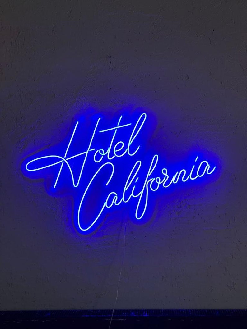 Hotel California Neon Sign, Hotel California Neon Sign Bedroom, Hotel