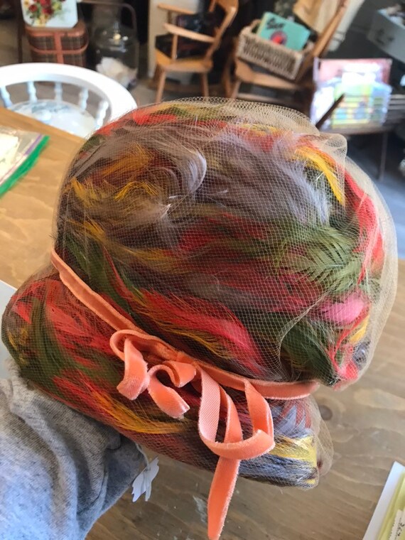 1940s Union Made vintage Feather hat