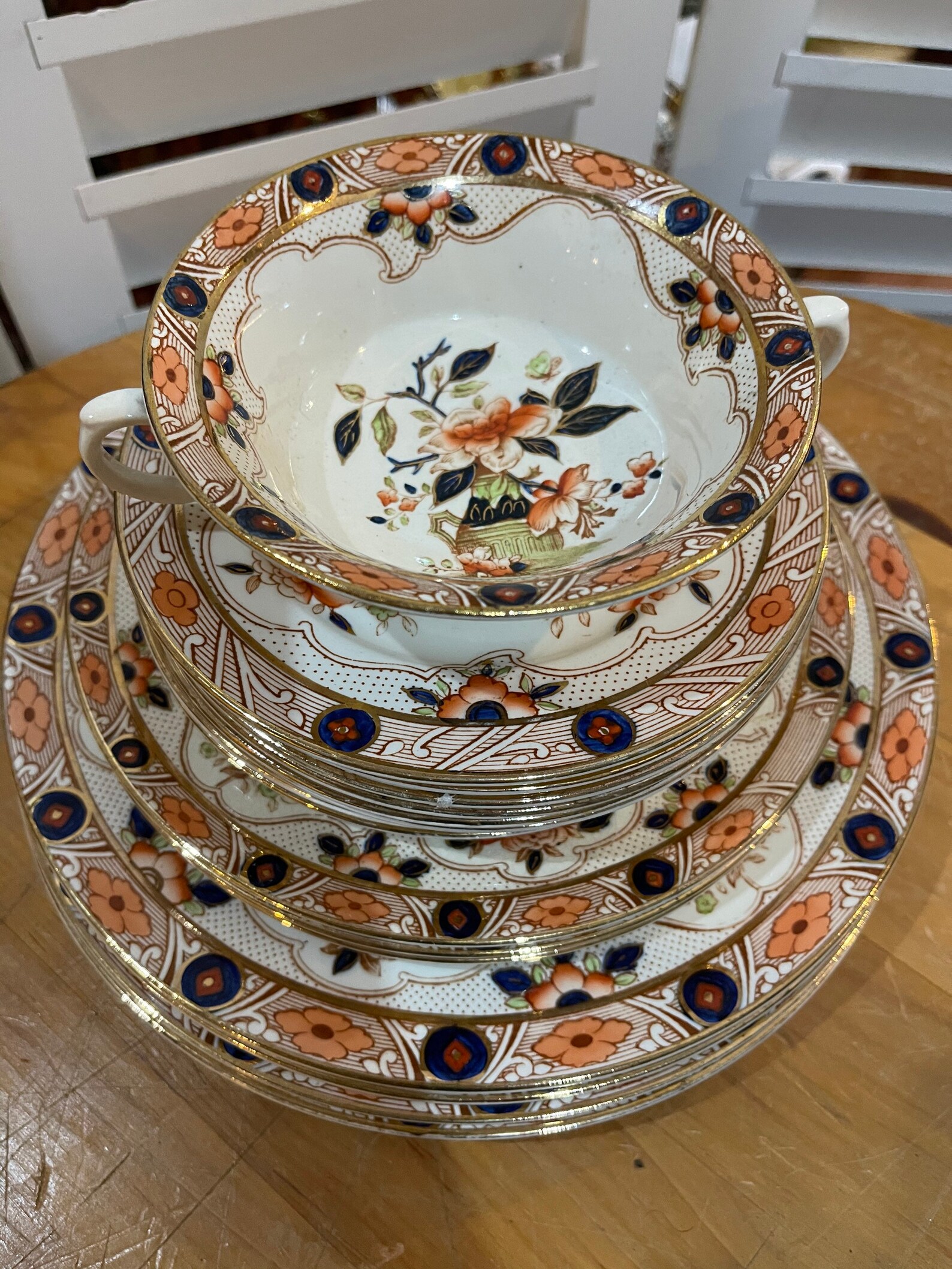 Vintage Burleigh Ware Japonica England set Etsy