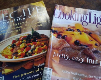 Collection of 2 Cooking Light magazines, Cooking Light "Recipe for Healthy Living" Nov 1999; Cooking Light Sept 2001