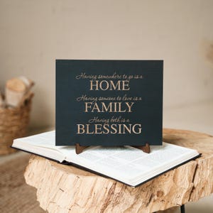 Someone to love is family art, wood sign with standing frame, bible verse wall hanging, inspirational quotes, family sign, anniversary gift