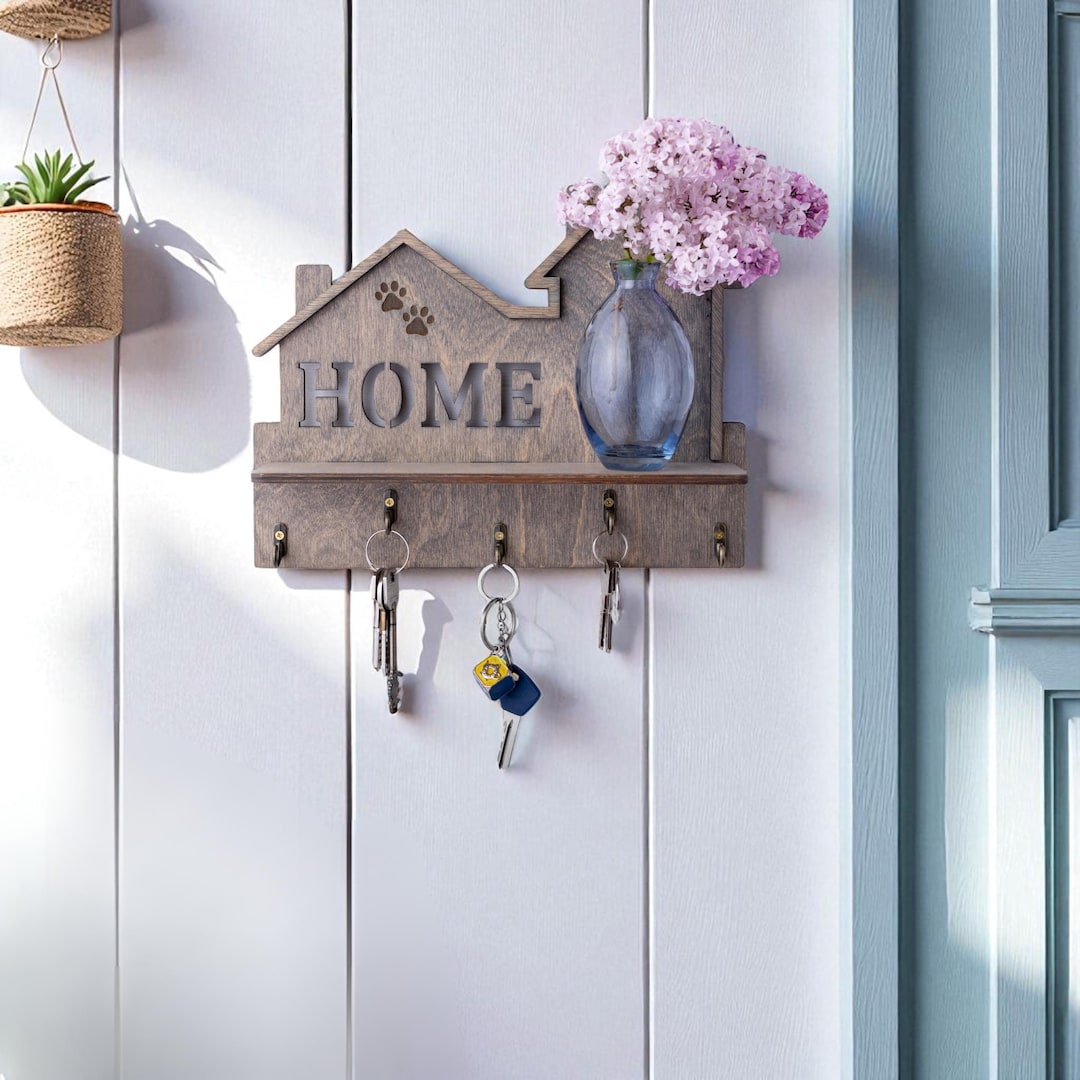 Rustic Key Holder, Key Racks for Wall, New Home Key Holder, Entryway ...