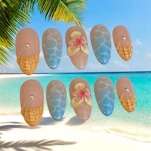 summer 3d flower press ons!