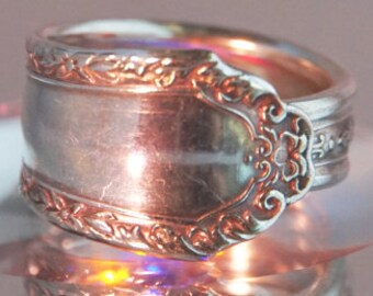 296 / Antique Silverware Spoon Ring - Marianne 1935.