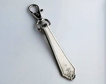 944 / Silver Spoon Scissors Fob - Nickel Silver.