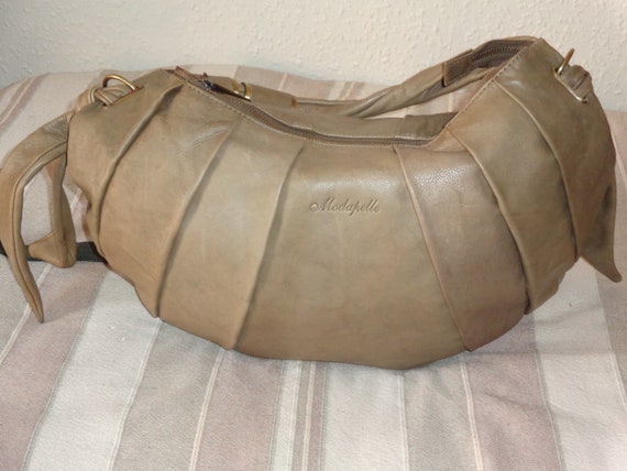 Modapelle mushroom, supple leather tote.