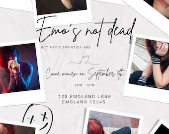 Editable EMOs Not Dead Invite Digital