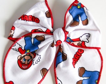 Colección de moños de Super Mario / Princesa Peach / Luigi / Mario / Moño para el cabello / Moño con forma de rueda de molino