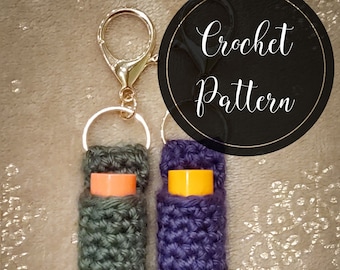 Seamless Crochet Lip Balm Holder Key Chain Digital Pattern