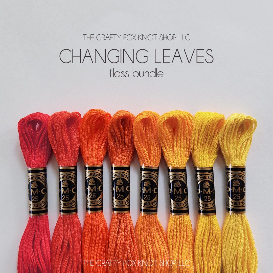 Changing Leaves DMC Floss Bundle | Fall Floss Color Palette | DMC ...
