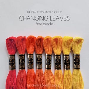 Changing Leaves DMC Floss Bundle | Fall Floss Color Palette | DMC Embroidery Thread | Embroidery Thread Bundle | Cotton Embroidery Floss
