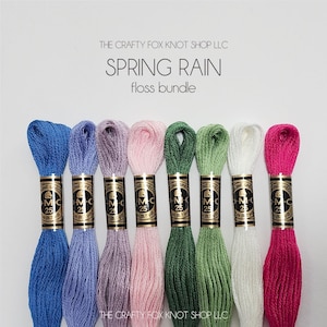 Spring Rain DMC Floss Bundle | Spring Floss Color Palette | DMC Embroidery Thread | Embroidery Thread Bundle | Cotton Embroidery Floss