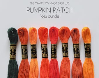 Pumpkin Patch DMC Floss Bundle | Fall Floss Color Palette | DMC Embroidery Thread | Embroidery Thread Bundle | Cotton Embroidery Floss