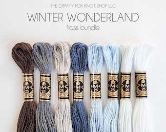 Winter Wonderland DMC Floss Bundle | Floss Color Palette | DMC Embroidery Thread | Embroidery Thread Bundle | Cotton Embroidery Floss