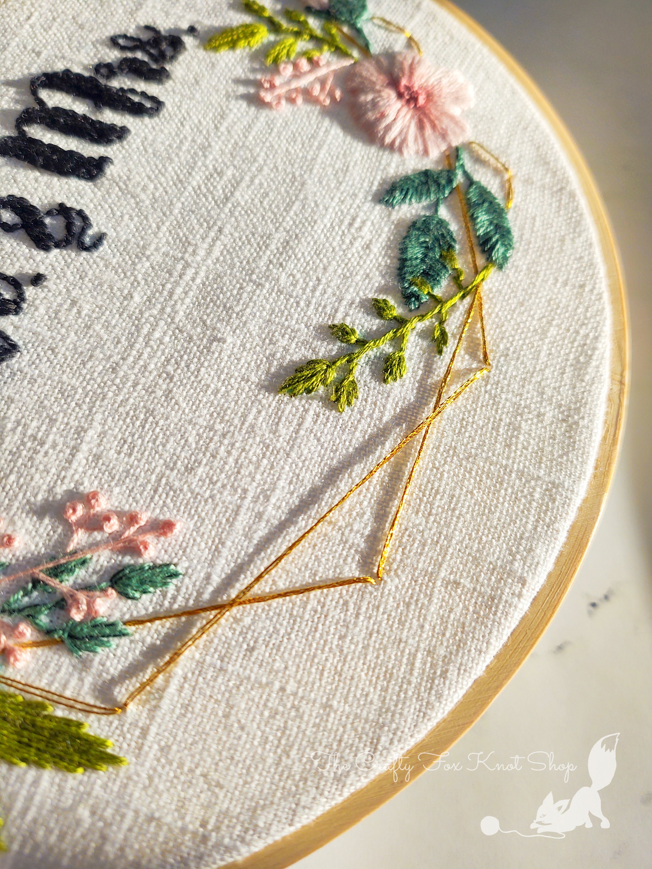 Floral Initial Embroidery Kit with Instructions– Mindful Mantra