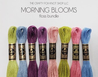 Morning Blooms DMC Floss Bundle | Spring Floss Color Palette | DMC Embroidery Thread | Embroidery Thread Bundle | Cotton Embroidery Floss