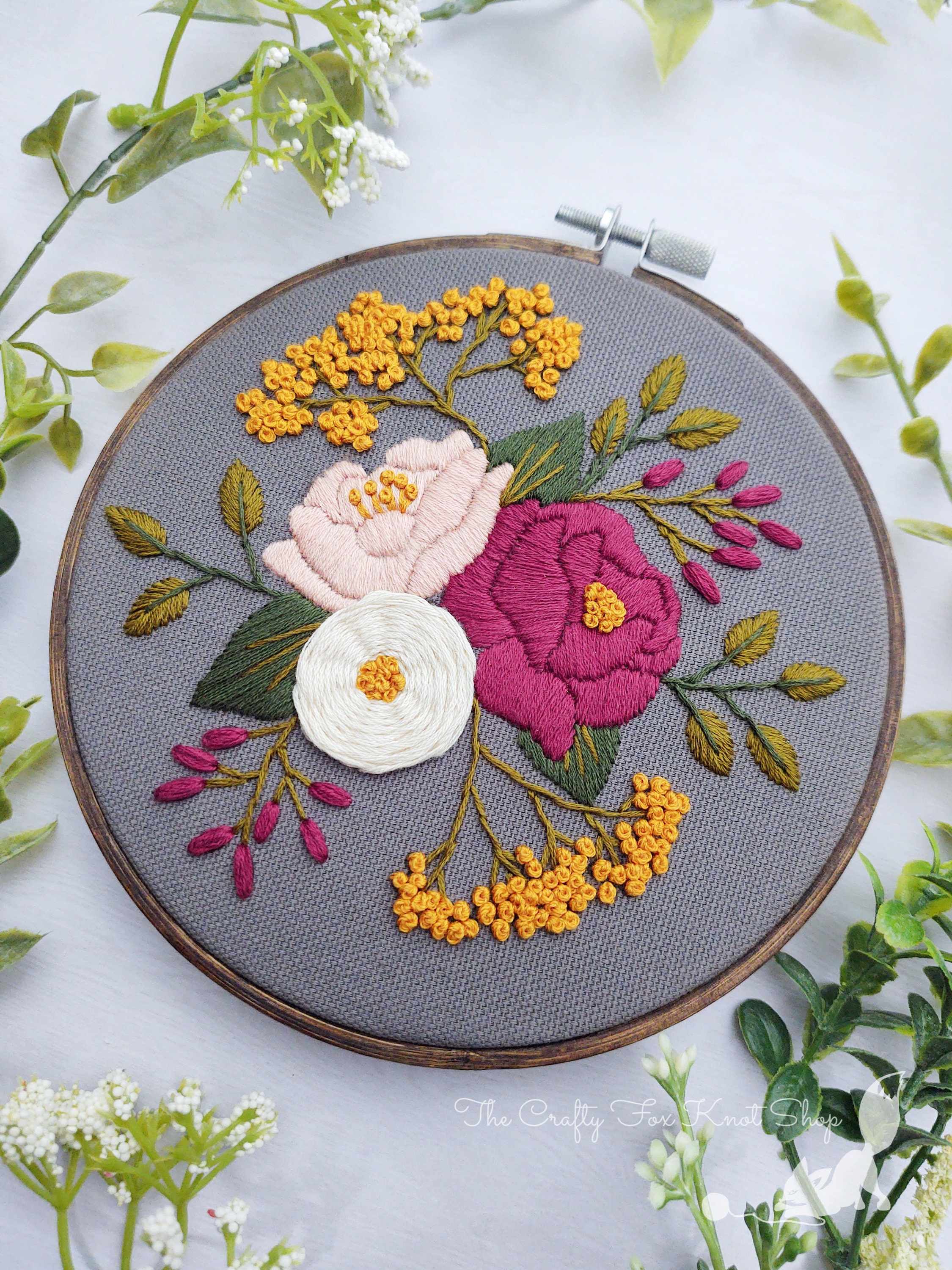 Beginner Embroidery Kit Modern DIY Kit Hand Embroidery Kit Modern Floral  Embroidery Kit Gift Modern Hand Embroidery Craft Kit 