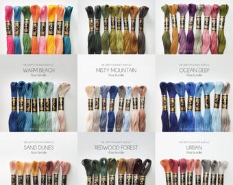 DMC Floss Bundle | Floss Color Palette | DMC Embroidery Thread Bundle | Cotton Embroidery Floss | Cross Stitch Floss | DMC Floss Pack