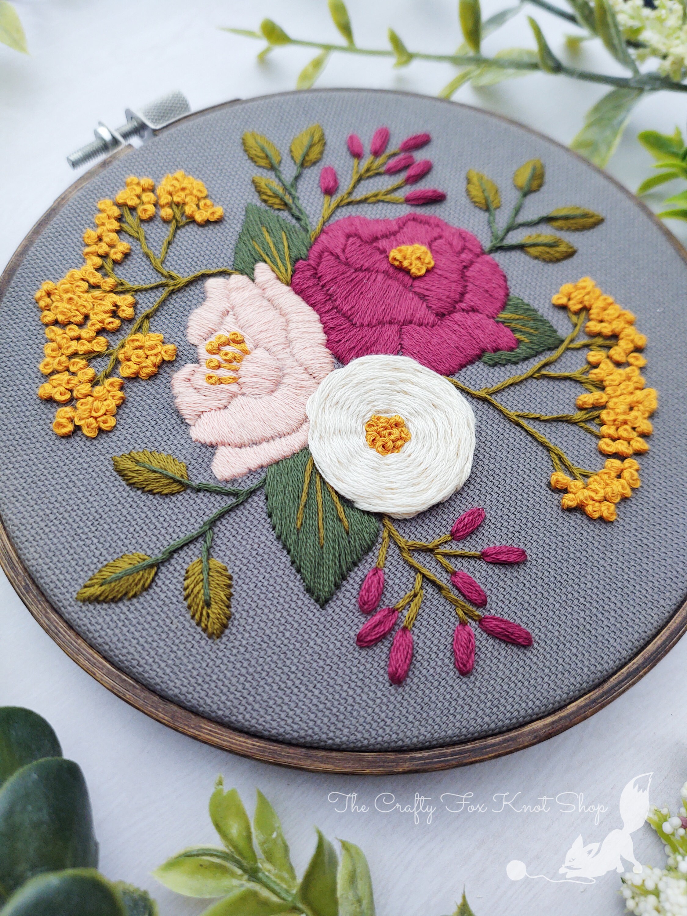 Beginner Embroidery Kit Modern DIY Kit Hand Embroidery Kit Modern Floral  Embroidery Kit Gift Modern Hand Embroidery Craft Kit 