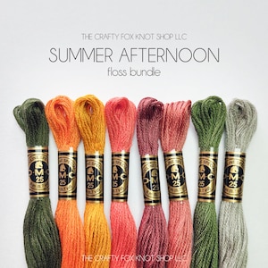 Summer Afternoon DMC Floss Bundle | Floss Color Palette | DMC Embroidery Thread | Embroidery Thread Bundle | Cotton Embroidery Floss