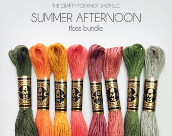 Summer Afternoon DMC Floss Bundle | Floss Color Palette | DMC Embroidery Thread | Embroidery Thread Bundle | Cotton Embroidery Floss
