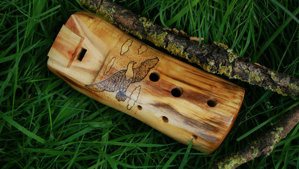 Wooden ocarina C major Decorated with pyrography Handdrawn Etsy