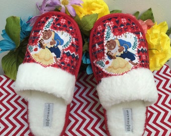 Beauty and the beast womens slippers Outlet