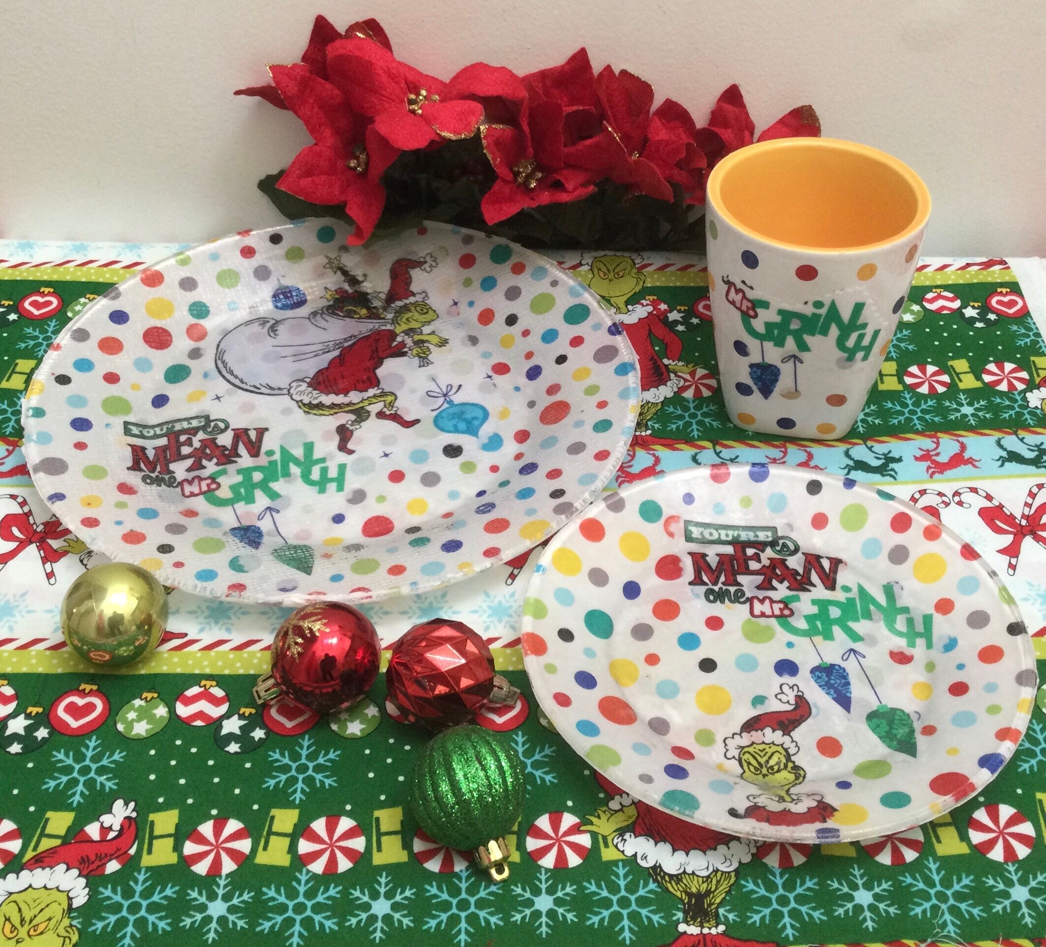 Grinch Plates/grinch Salad Plate/grinch Dinner Plates/grinch Etsy