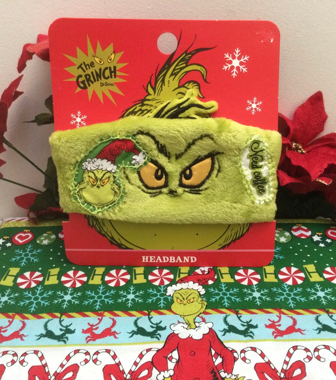 Grinch Headband/grinch Hair Accessories/headband/grinch Head Etsy