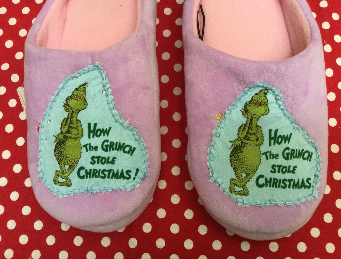 Grinch slippers/Unisex kids slipper/Grinch inspired slippers. | Etsy
