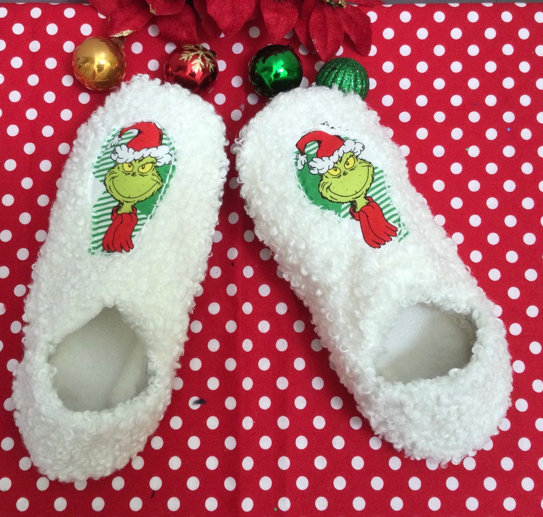 Womens Christmas Shoes/ Womens Slipper Socks/white Slipper Etsy