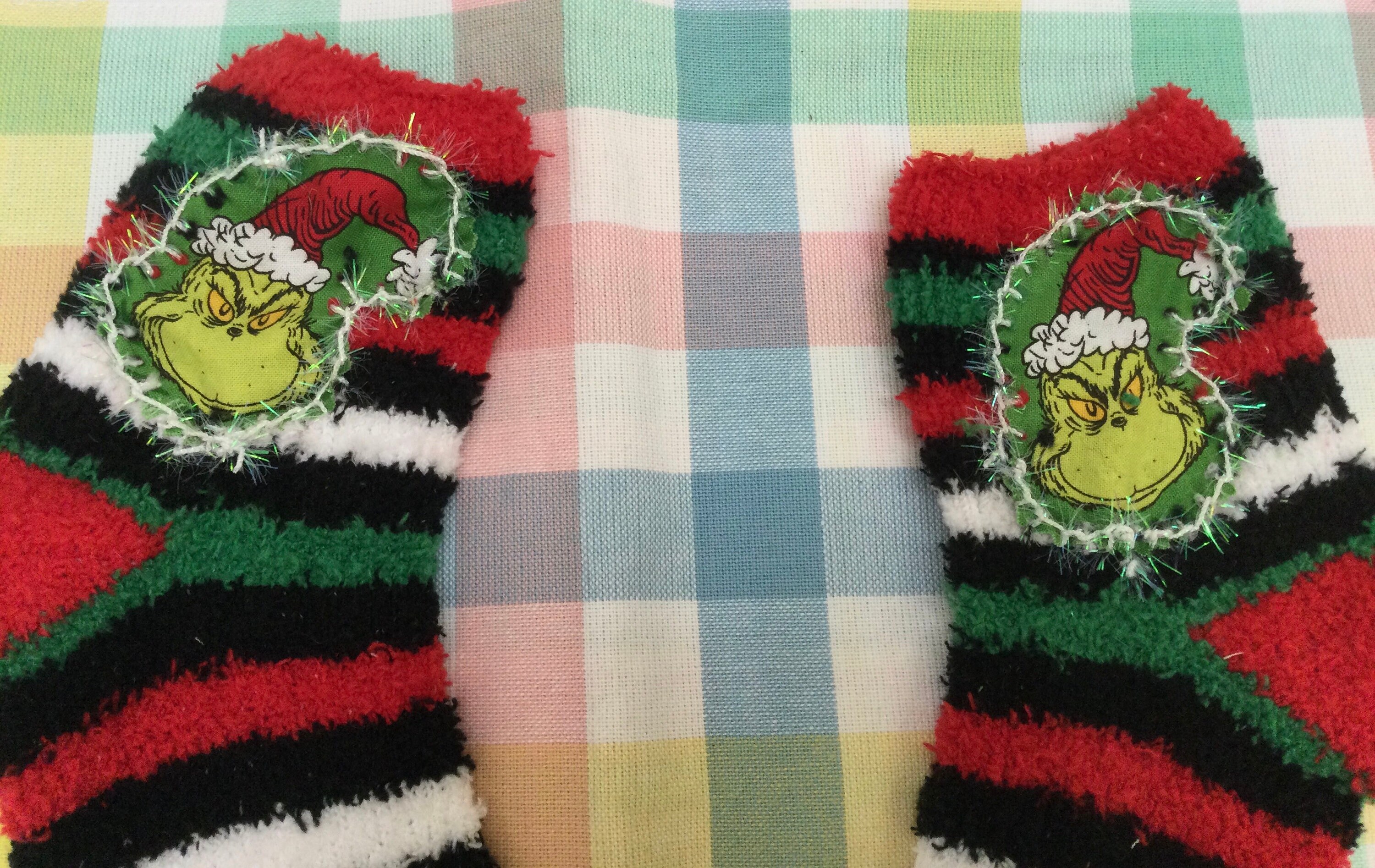 GRINCH fuzzy socks/Unisex fuzzy socks/Green fuzzy socks/Adult Etsy