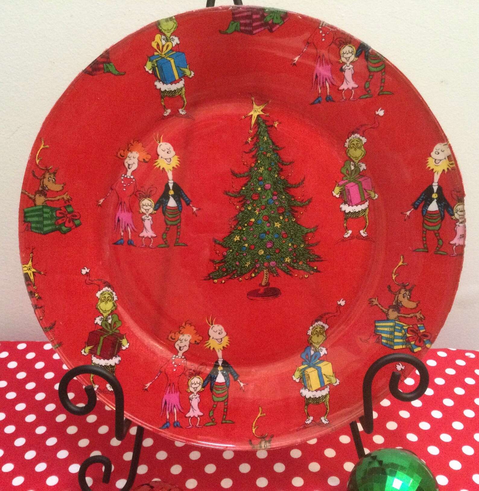 Grinch dinner plate/Grinch/dinner plate/Christmas dinner Etsy