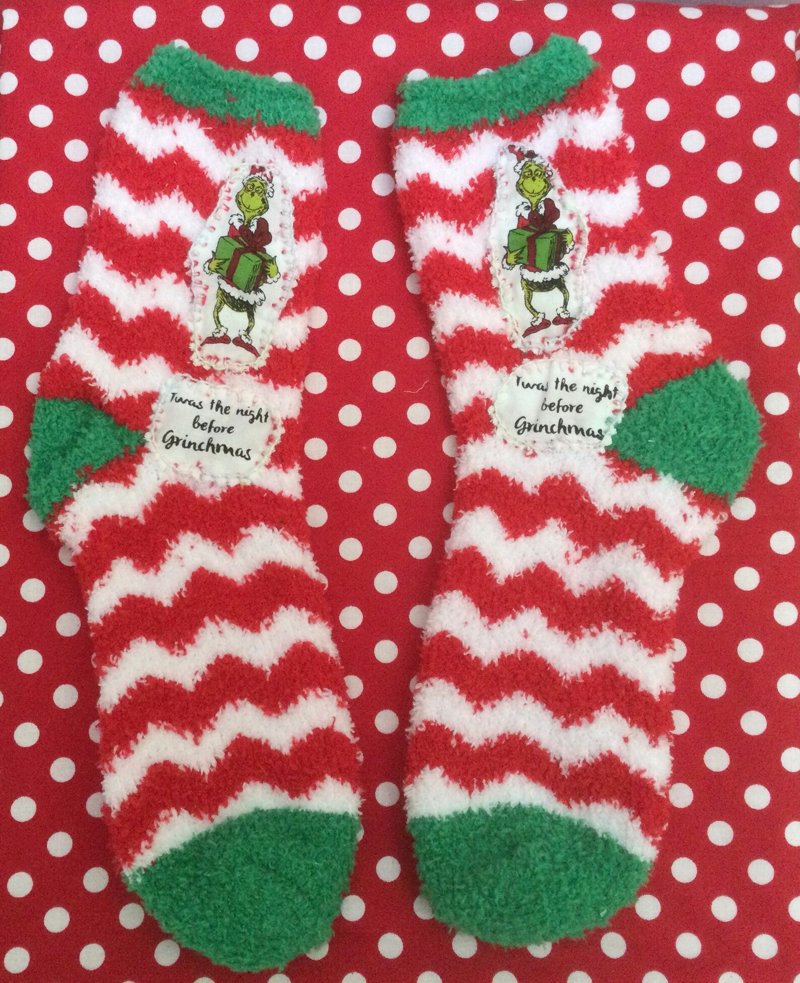 Grinch socks/Grinch/Dr Seuss inspired fuzzy socks/Fuzzy Etsy