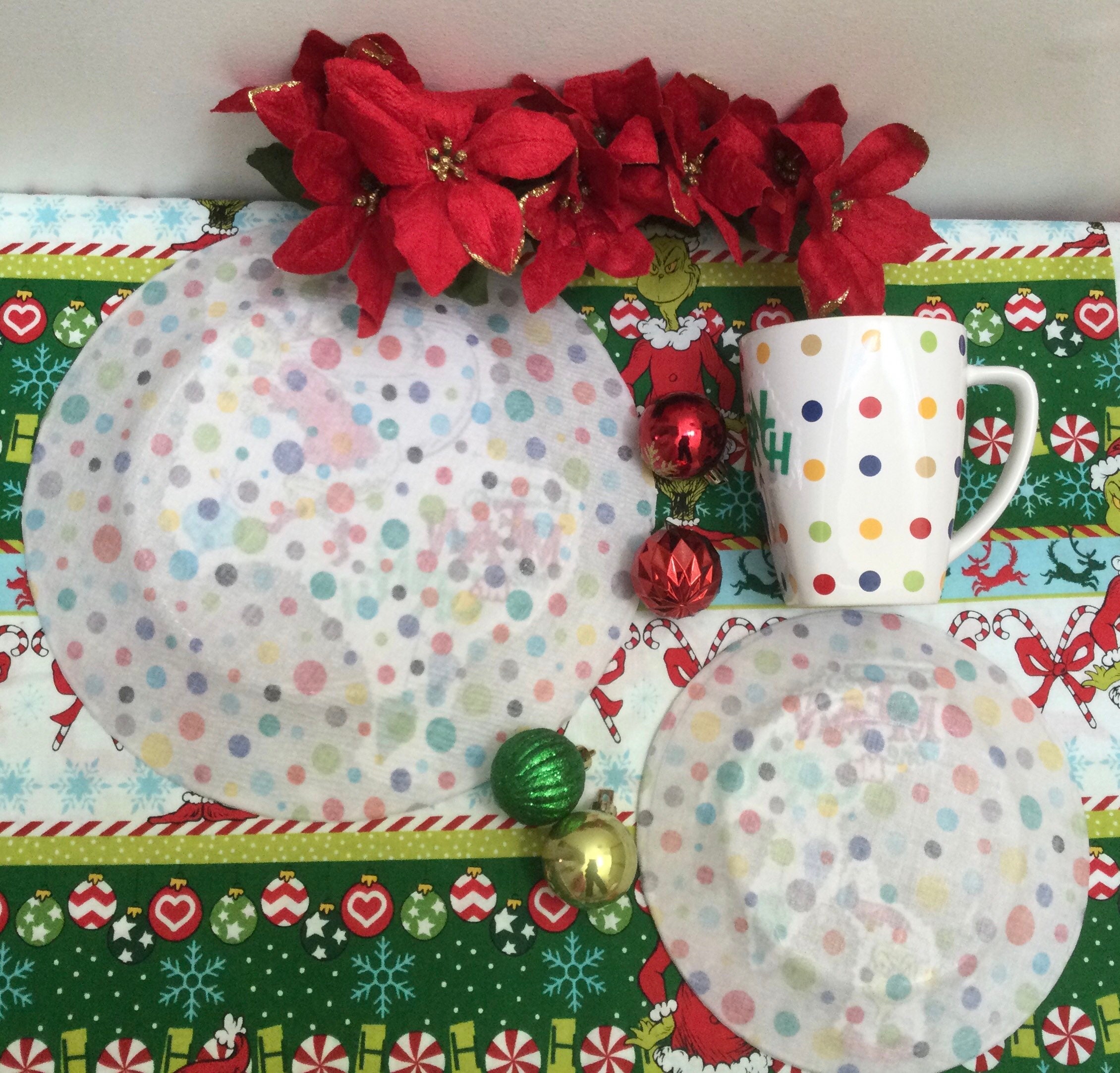 Grinch Plates/grinch Salad Plate/grinch Dinner Plates/grinch Etsy