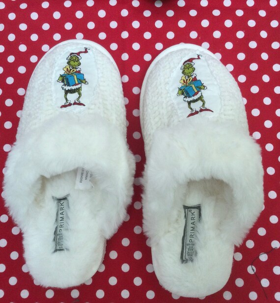 Grinch slippers/ Grinch/Dr Seuss inspired Christmas slippers/ | Etsy