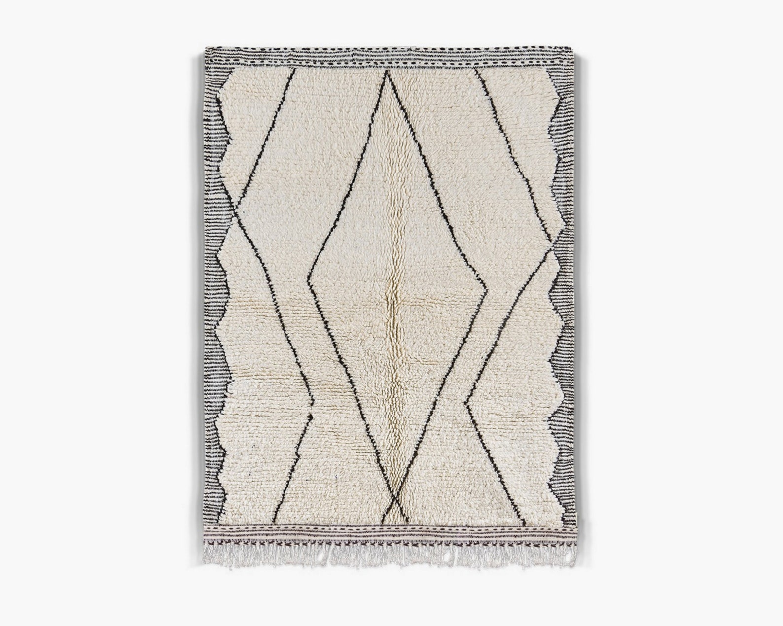 Berber Black White Rug