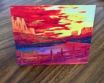 Handmade Blank Notecard, Utah Desert