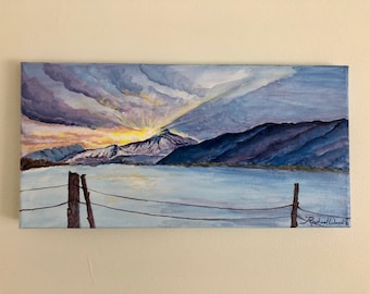 Light Shines in the Dark, original acrylic on stretched canvas