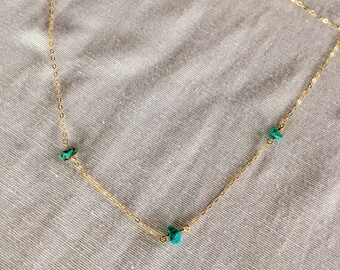 14k Gold Filled Turquoise Necklace
